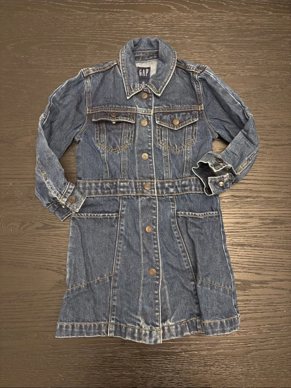 GAP Kids Dark Blue Denim Jacket Dress